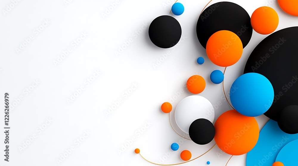 Abstract background with colorful spheres and copy space. Abstract background with colorful spheres and copy space.