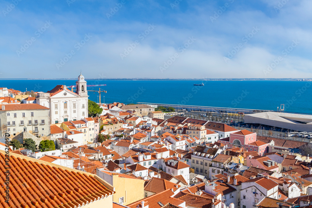 Φωτογραφία Skyline of Alfama along the Tagus River as seen from Miradouro de Santa Luzia vi