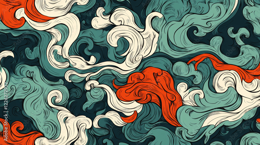 Abstract swirling pattern with vibrant colors and dynamic movement Abstract swirling pattern with vibrant colors and dynamic movement