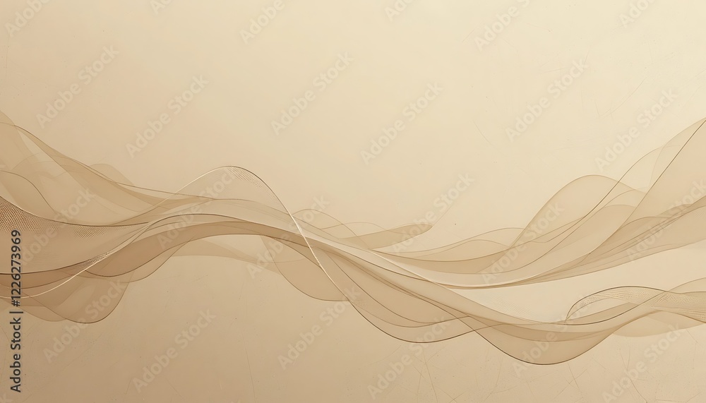 Fototapeta premium Abstract Beige Wave Design Background Image