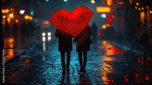 Heart Umbrella Stroll