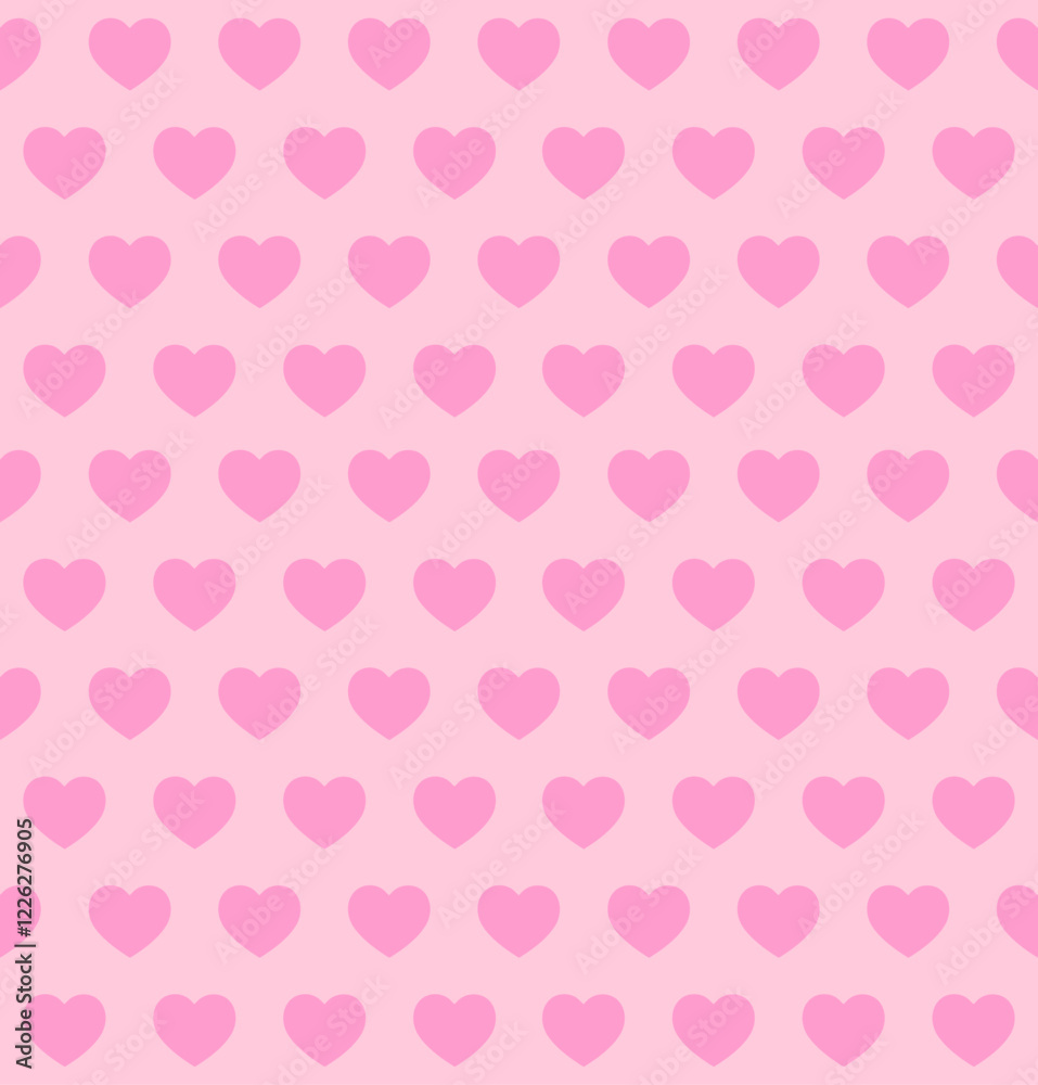 Romantic Pink Hearts Seamless Background Romantic Pink Hearts Seamless Background