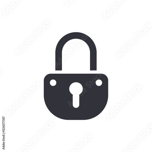 Padlock solid icons, minimalist vector illustration ,simple transparent graphic element .Isolated on white background