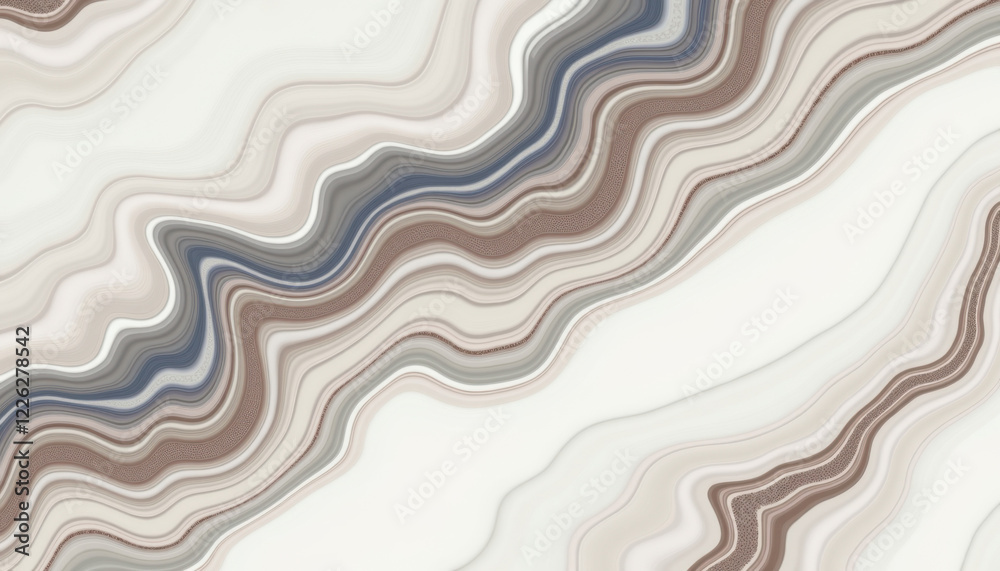 Fototapeta premium Greige Marble Pattern in White and Grey with Fluid Textures