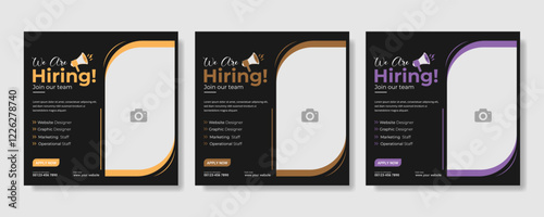 We are hiring job vacancy social media post banner design template. we are hiring background, job vacancy concept We are hiring recruitment open job vacancy design vector social media post banner temp