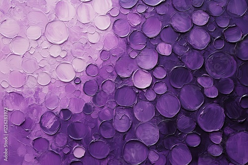 Abstract purple oil painting texture, circles blend in gradient. Ideal for backgrounds, websites, or design projects needing a luxurious, artistic feel. photo