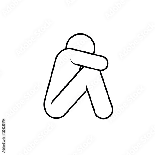 Hopeless Icon. Sad, Despair Symbol. 