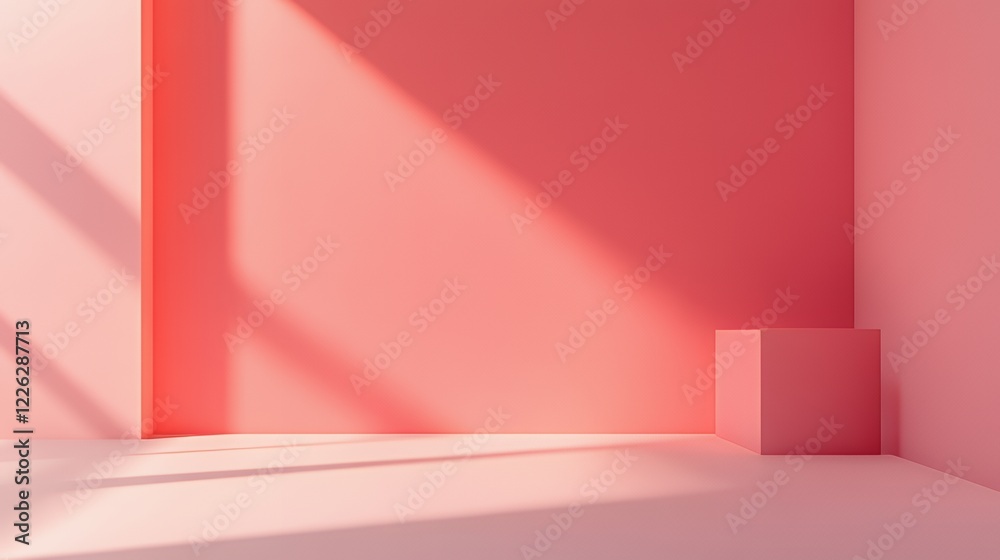 Minimalist Pink Room Corner Display Space Minimalist Pink Room Corner Display Space