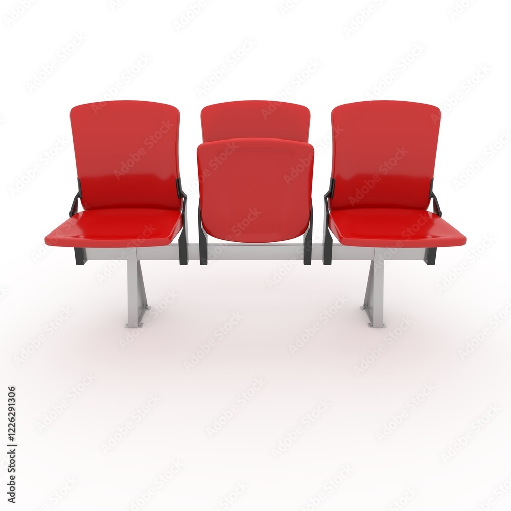 Obraz premium 3d render Stadium Seats design element. Furniture