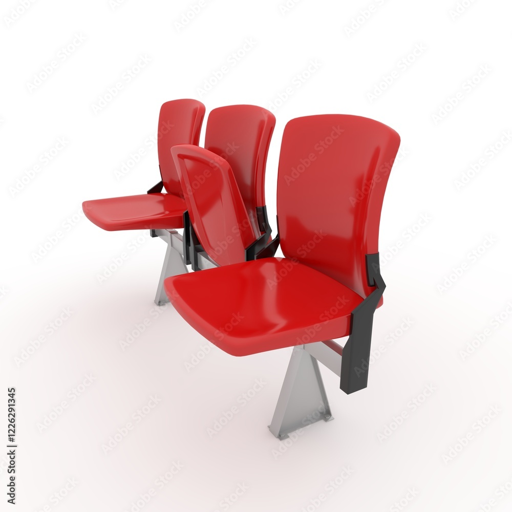 Fototapeta premium 3d render Stadium Seats design element. Furniture
