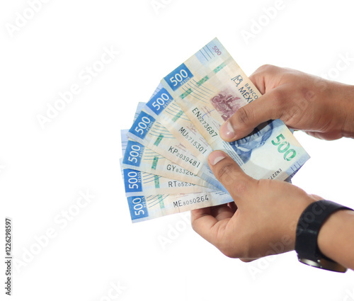 Dinero billetes quinientos pesos mexicanos