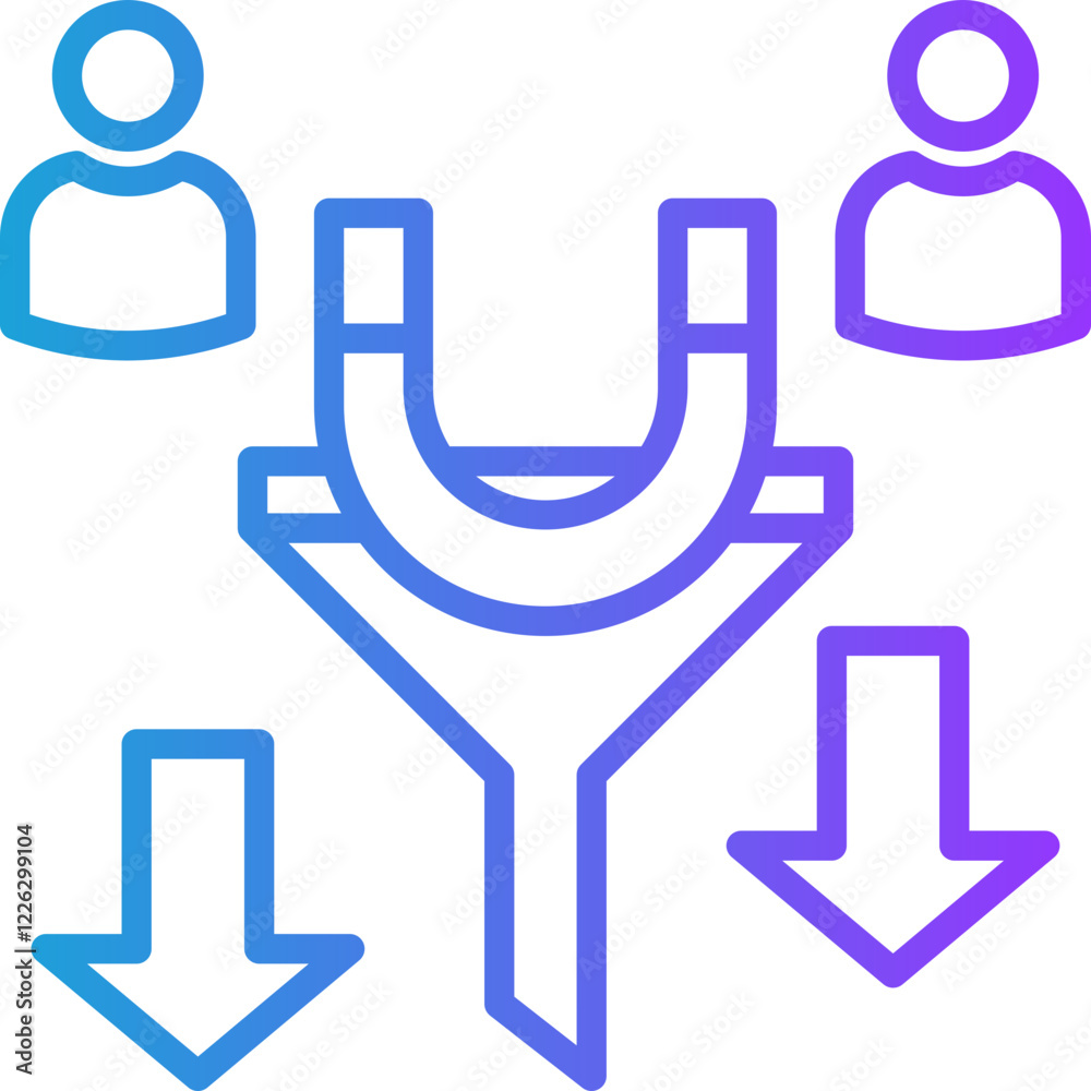 Lead Generation line gradient icon Lead Generation line gradient icon