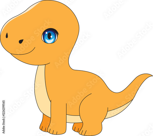 Cute dinosaur vector chibi dino mascot