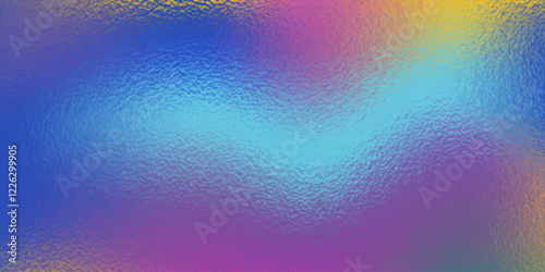 Holographic rainbow foil, Shiny metallic texture background vector.