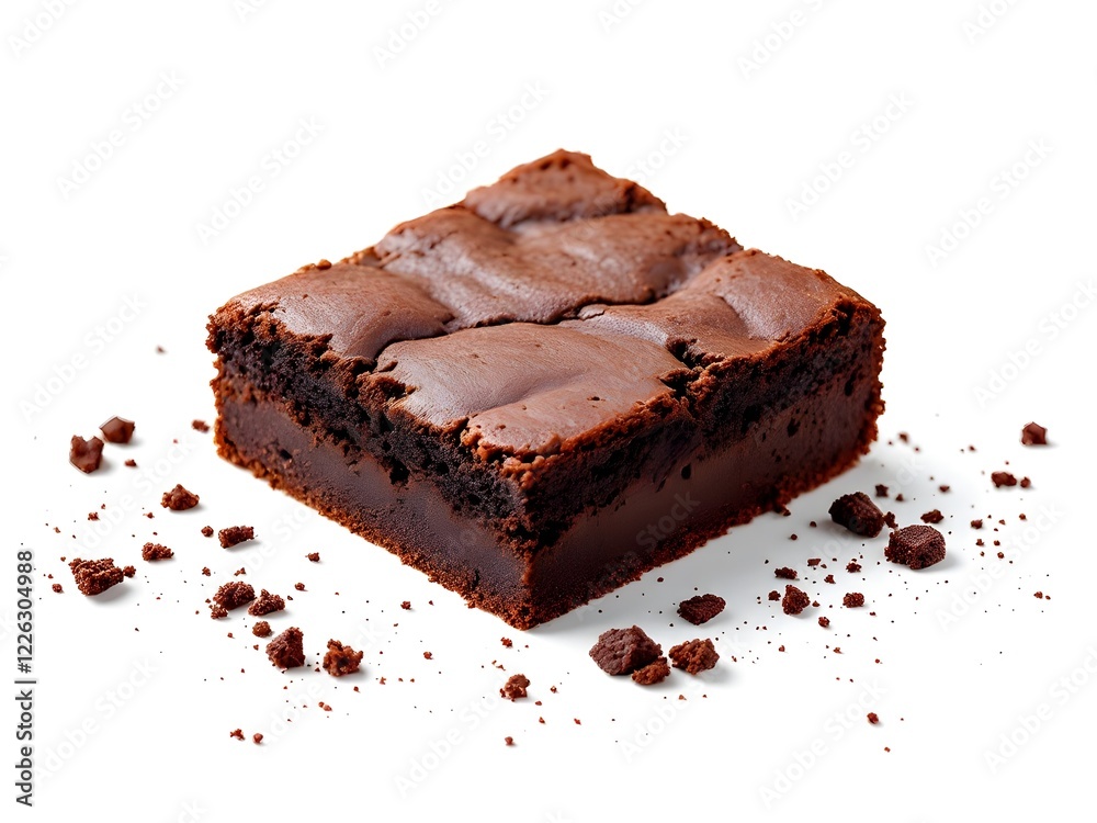 chocolate brownie on white chocolate brownie on white