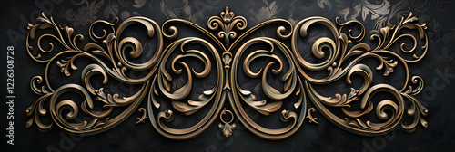 Exquisite Ornate Typeface Display: Blending Modern Typography with Vintage Elegance and Intricate Design