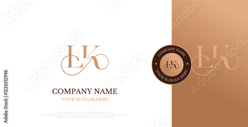 Initial LK Logo Design Vector 