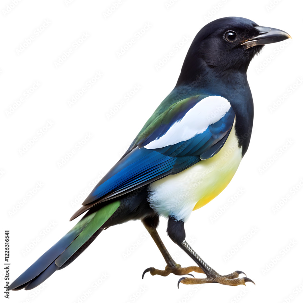 Obraz premium magpie isolated on white background
