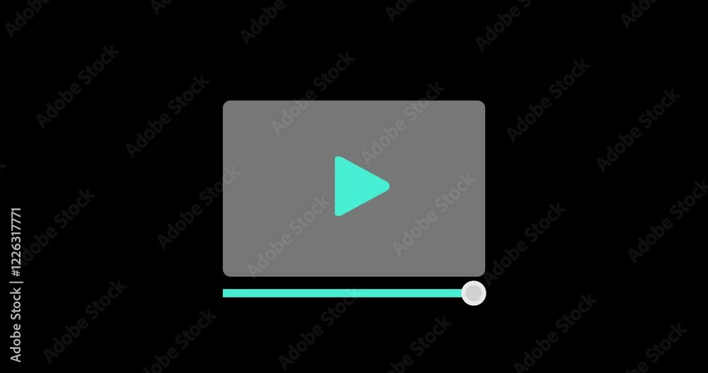 Videos play on screen animation concept Videos play on screen animation concept