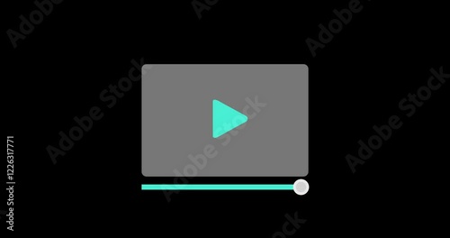 Videos play on screen animation concept