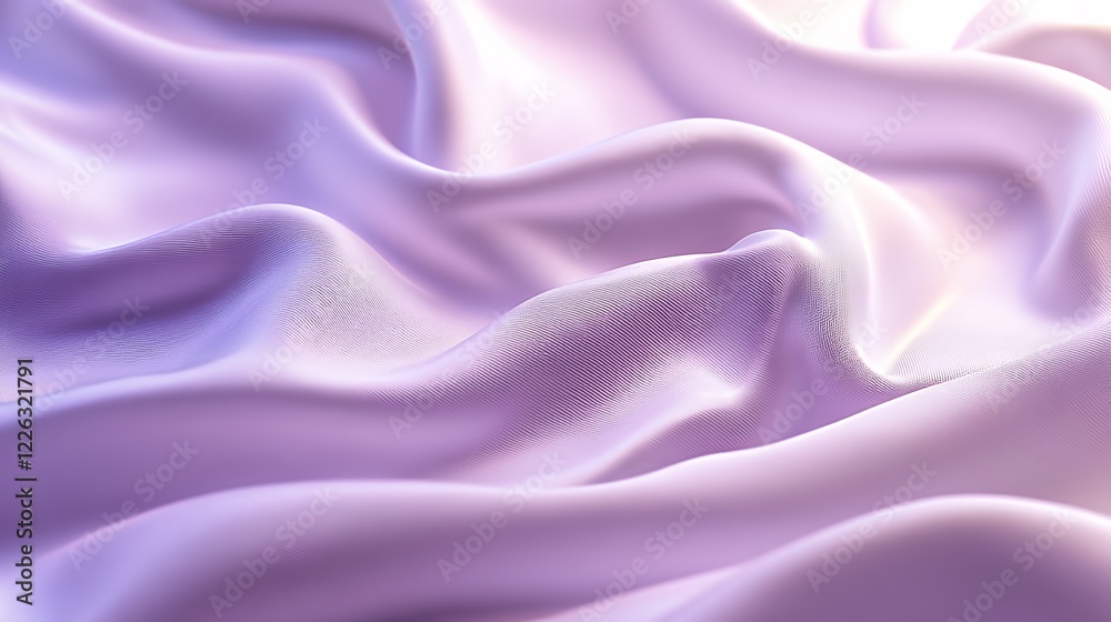 Obraz premium Lavender Silk Draped Fabric Soft Waves Abstract