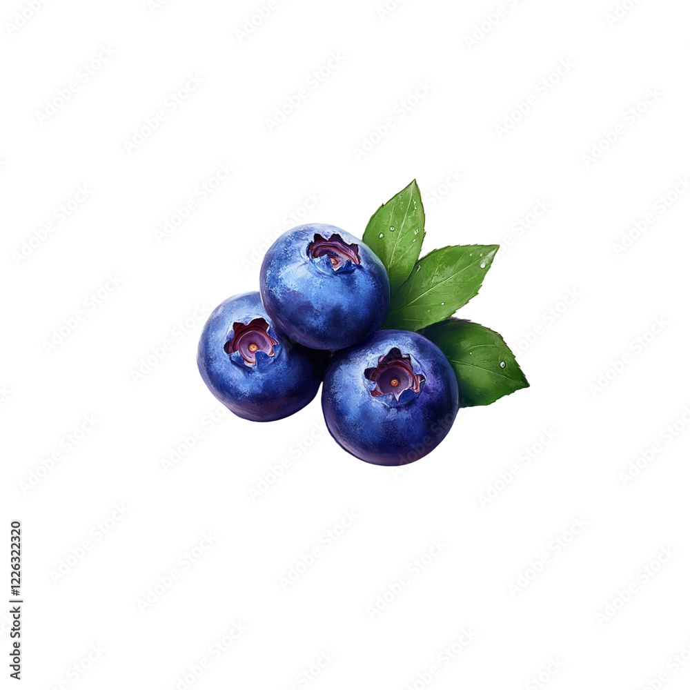 Obraz premium blueberry white background 