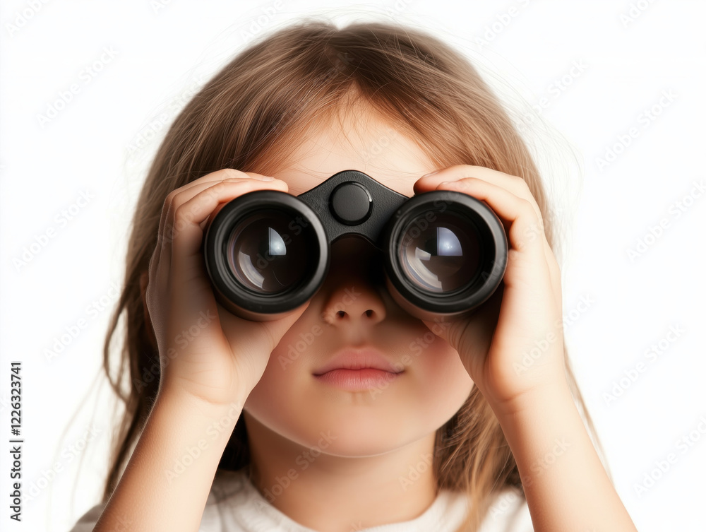 Through the Lens of Curiosity: A Child's Journey of Discovery and Imagination as They Explore Nature's Beauty with Binoculars Through the Lens of Curiosity: A Child's Journey of Discovery and Imagination as They Explore Nature's Beauty with Binoculars