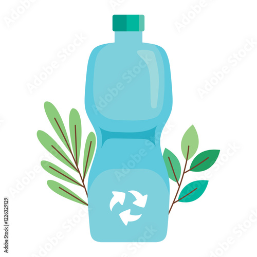 Recycled Plastic Bottle Illustration
