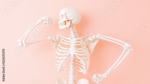 Muscles flexing to highlight the importance of bone health and fitness awareness