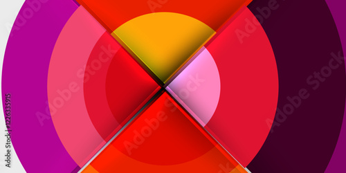Target circle geometric abstract shapes. Vector Illustration For Wallpaper, Banner, Background, Card, Book Illustration, landing page