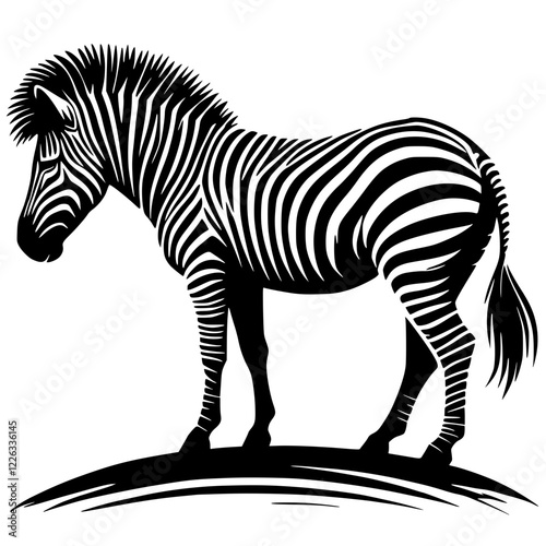 Beautiful zebra silhouette
