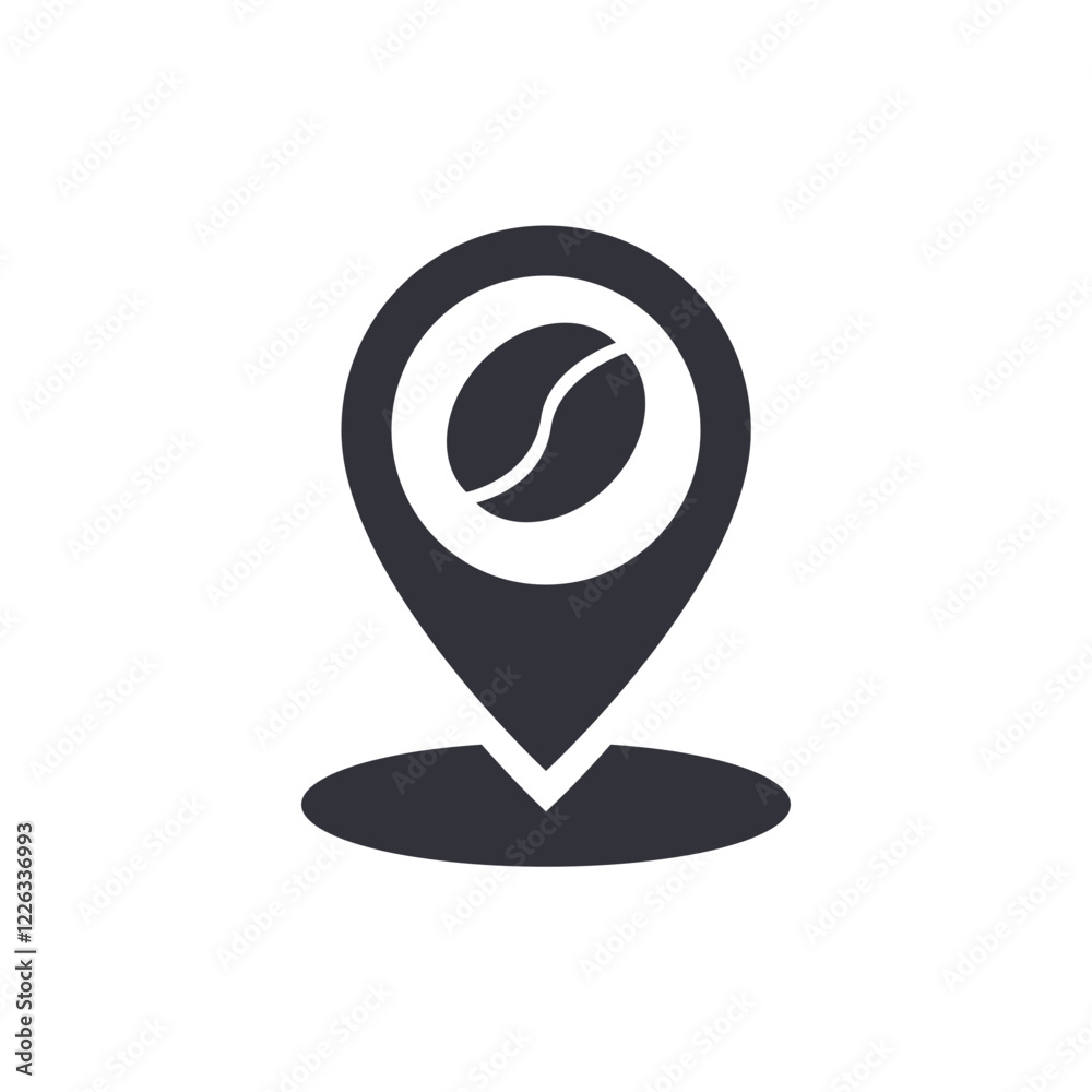 Cafe location solid icons, minimalist vector illustration ,simple transparent graphic element .Isolated on white background Cafe location solid icons, minimalist vector illustration ,simple transparent graphic element .Isolated on white background