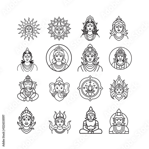 Avatars of Vishnu Icon Set