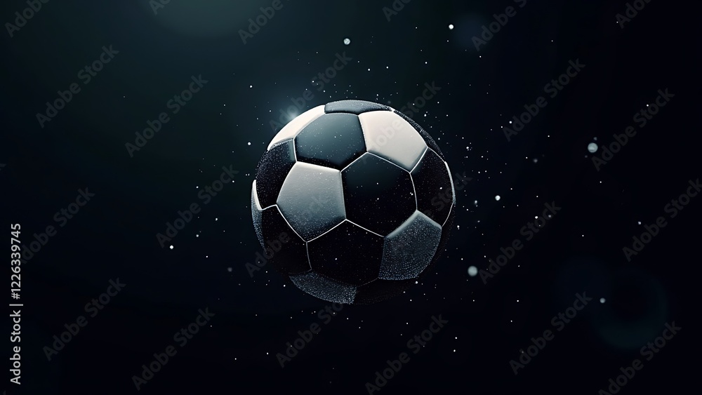 Naklejka premium soccer particles dark background circles points