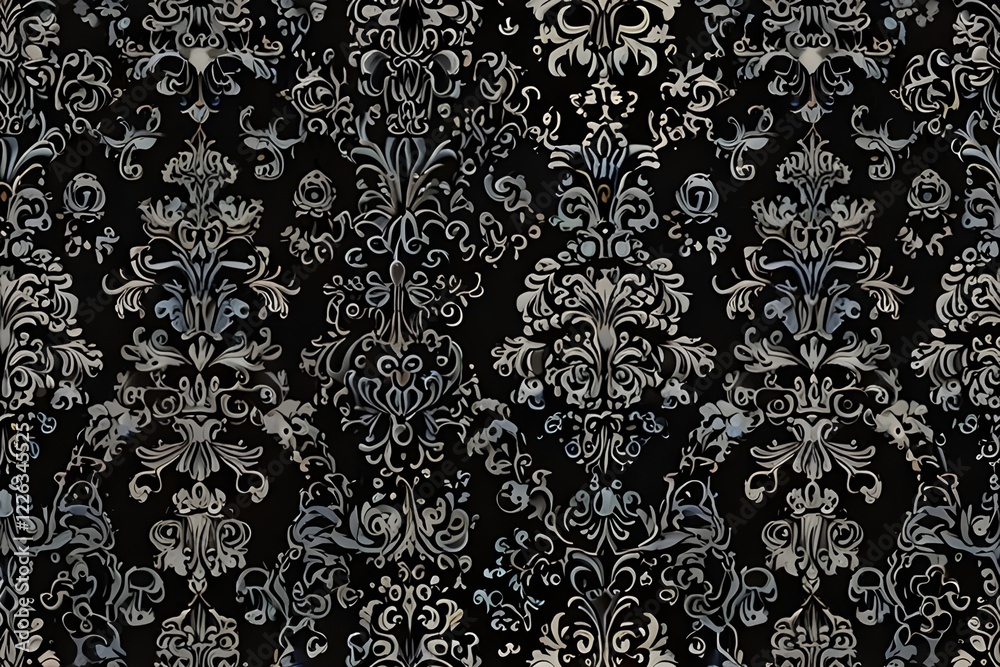 Vector damask seamless pattern background. pattern swatches included for illustrator user, Generative AI Vector damask seamless pattern background. pattern swatches included for illustrator user, Generative AI