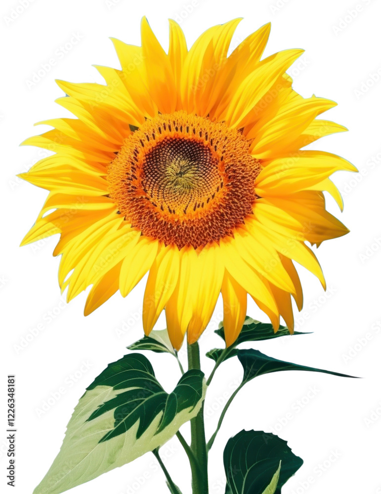 Obraz premium PNG Sunflower blossom summer plant.