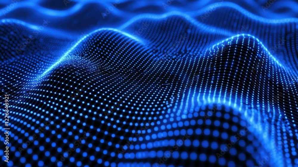 Sleek digital landscape in blue with dynamic patterns and luminous effects, perfectly usable for topics related to networks and modern technology. Sleek digital landscape in blue with dynamic patterns and luminous effects, perfectly usable for topics related to networks and modern technology.