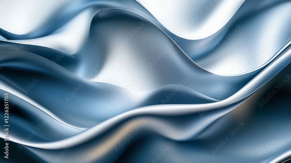 Deep blue and silver gradient abstract background with diagonal shadowed ridges. Smooth texture, soft lighting, and metallic reflections. Deep blue and silver gradient abstract background with diagonal shadowed ridges. Smooth texture, soft lighting, and metallic reflections.