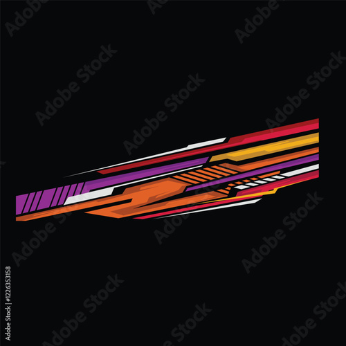 Vector design decal livery body wrap racing car and cargo van