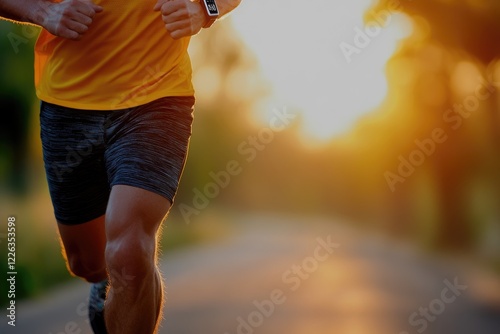 Runner at Sunset: A Golden Hour Workout