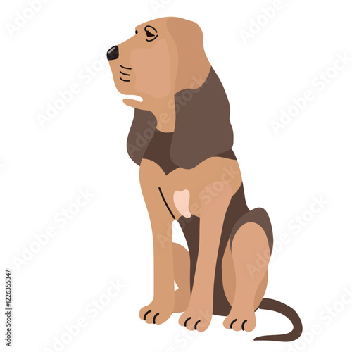 Bloodhound icon clipart avatar logotype isolated illustration