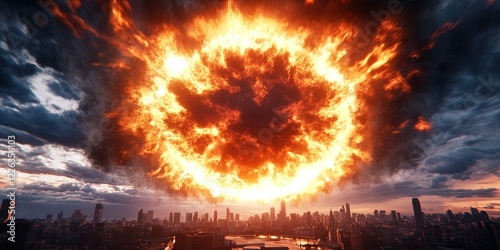 doomsday apocalypse concept with human extinction level event