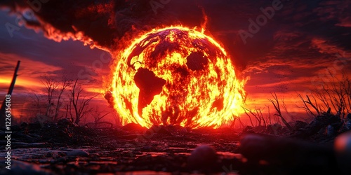 doomsday apocalypse concept with human extinction level event