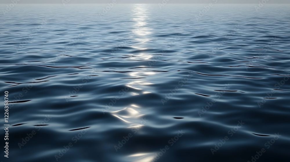Sunlight Illuminates Gently Undulating Ocean Water Sunlight Illuminates Gently Undulating Ocean Water