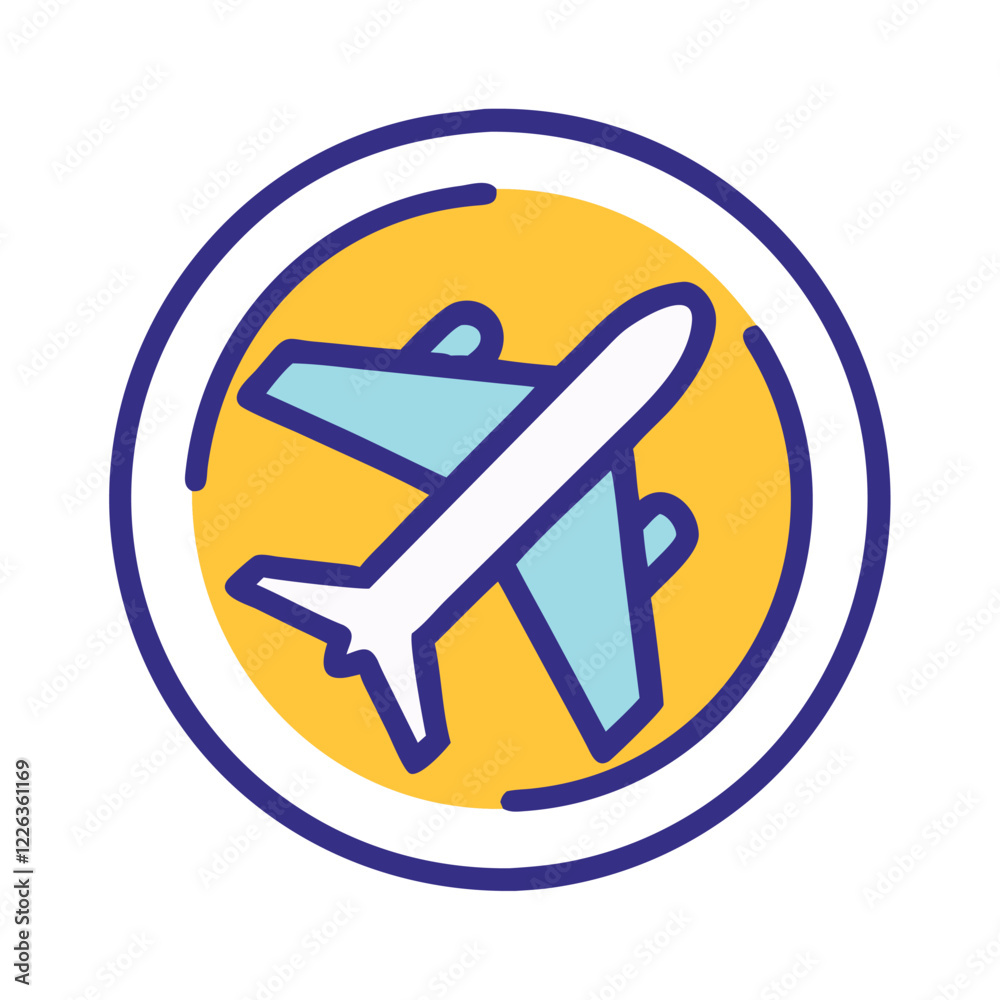 Airplane Travel Icon Illustration Airplane Travel Icon Illustration