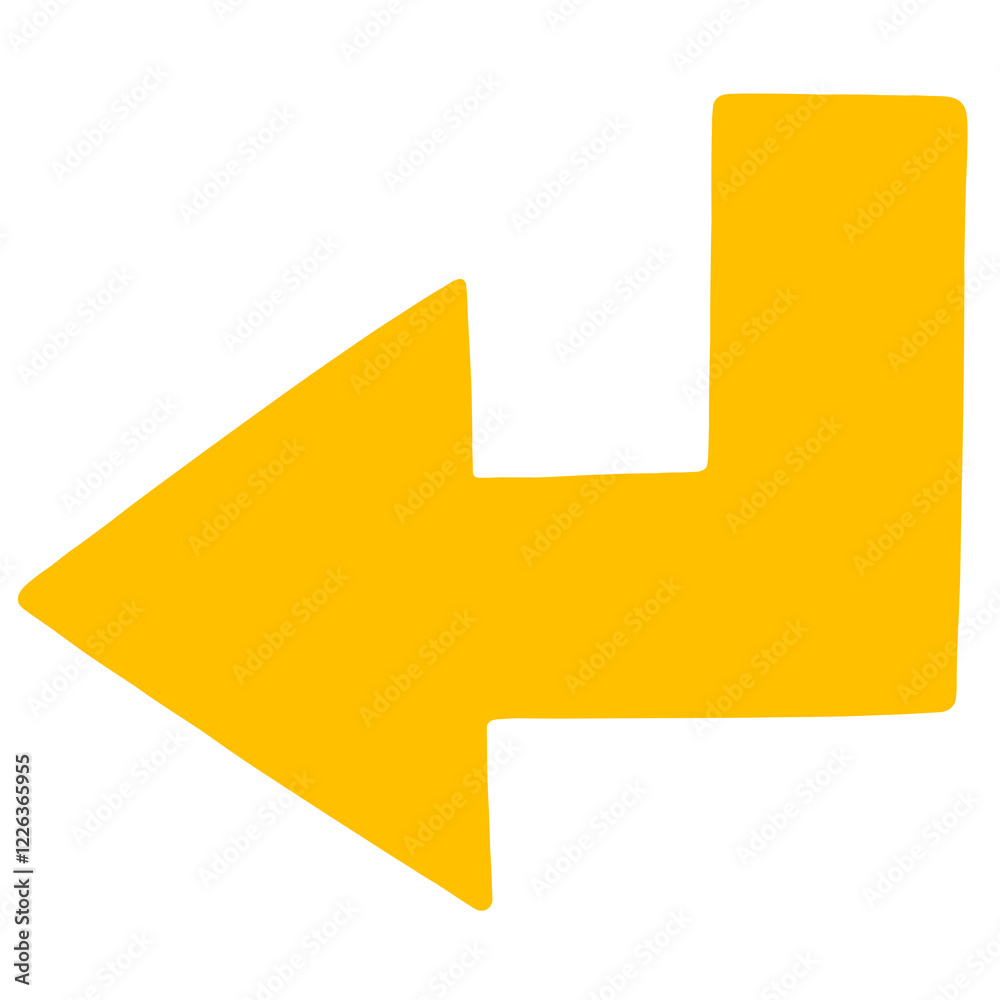 yellow silhouette enter arrow