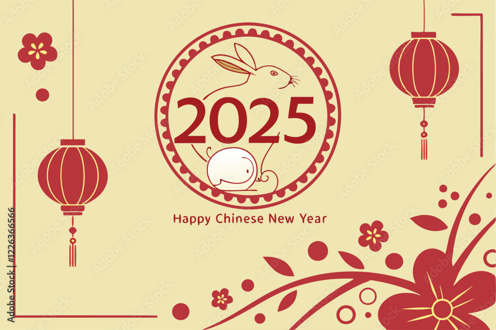 Naklejka premium Happy Chinese new year