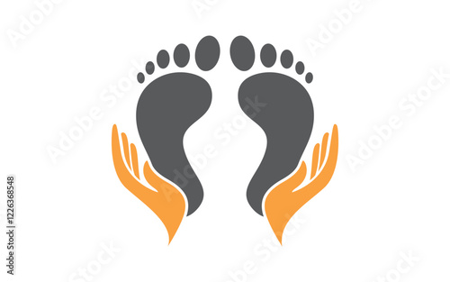 Healthy Foot Care Logo Template vector icon illustration design