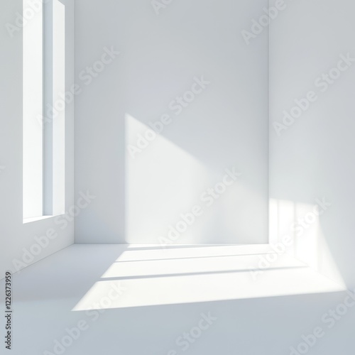 Wallpaper Mural Sunlight streams into a minimalist white room. Torontodigital.ca