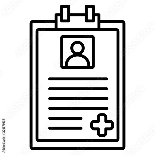 medical record icon element for design